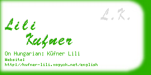 lili kufner business card